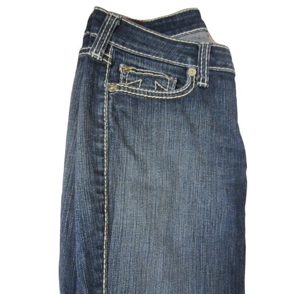 Y2K Bootcut Dark Wash Denim Jeans True Religion Size 27 Made in USA - Picture 4 of 6